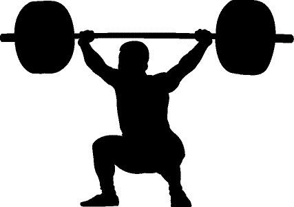 Man weight lifting exercise for stamina